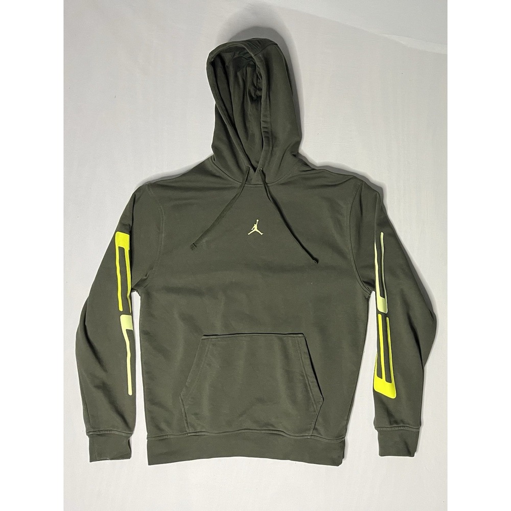 Jordan Dri Fit Sport Crossover Fleece Pullover Hoodie Men's Small Green If0851